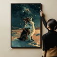 thumbnail image 6 of Icelandic Sheepdog Dog Art Print Poster, Wall art Canvas Painting Decor, Dog Pop Starry Night Art Home Decor Artwork For Bedroom Living Room Bathroom Décor, 6 of 6