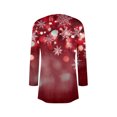 thumbnail image 5 of Women's Fashion Christmas Print Jacket, Long Sleeve Casual Cardigan Coat for Everyday Wear and Comfortable Outfits,Deep Red,XL, 5 of 6