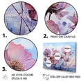 thumbnail image 3 of Designart "Contemporary Collage Of Pink And Purple Poppies" Flowers Floater Framed Canvas Wall Art, 3 of 5