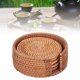 thumbnail image 5 of Posavasos De Ratán Tejido A Mano, Fácil Mantenimiento Posavasos De Taza De Té De Ratán Exquisita Artesanía Multifuncional 10 Cm De Diámetro Aspecto Elegante 5 Piezas Para, 5 of 7