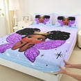 thumbnail image 3 of jejeloiu Cartoon Black Princess Twin Sheet Sets,Chic Wings Crown Twin Fitted Sheet,Black Blue Purple Flat Sheet For Girls Kids,Ultra Soft Home Decor,3pcs, 3 of 7