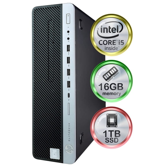Restored HP ProDesk 600G3 Desktop Computer Quad Core Intel i5 (3.2GHz) 16GB DDR4 RAM 500GB SSD Solid State Windows 10 Professional Home or Office PC (Refurbished)