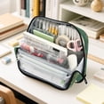 thumbnail image 6 of Standing Pencil Case with Base Large Capacity Stationery Pouch Pen Bag with Zipper for Women Men Chickens and Flowers Pattern, 6 of 7