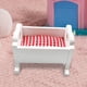 thumbnail image 1 of Cunas para casa de muñecas en miniatura 1:12, juguete para juego de imitación, escena de la vida, Mini modelo de cuna de madera, muebles para casa de Macarena cuna de casa de muñecas, 1 of 8