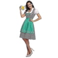 thumbnail image 1 of SAILING Vestido tradicional alemán a cuadros de alta calidad, traje Dirndl de Oktoberfest, traje para mujeres adultas, fiesta de lujo de Halloween, 1 of 5