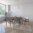 thumbnail image 2 of Juego de Comedor de Madera con 6 Sillas Tapizadas para 6 Personas, Mesa y Sillas para Comedor y Cocina, Midtown Concept Ibiza, Nogal y Gris Claro, 2 of 5