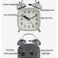 thumbnail image 3 of SAYTAY Alarm Clocks For Bedrooms, Cartoon Alarm Clock Square Alarm Clock , Student Children's Home Decoration Desktop Clock(Light Grey), 3 of 5