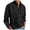 Black, variant on Turilly Plus Size Shirts for Men Casual Solid Long Sleeve Pockets Turndown Collar Buttons Blouse Shirt