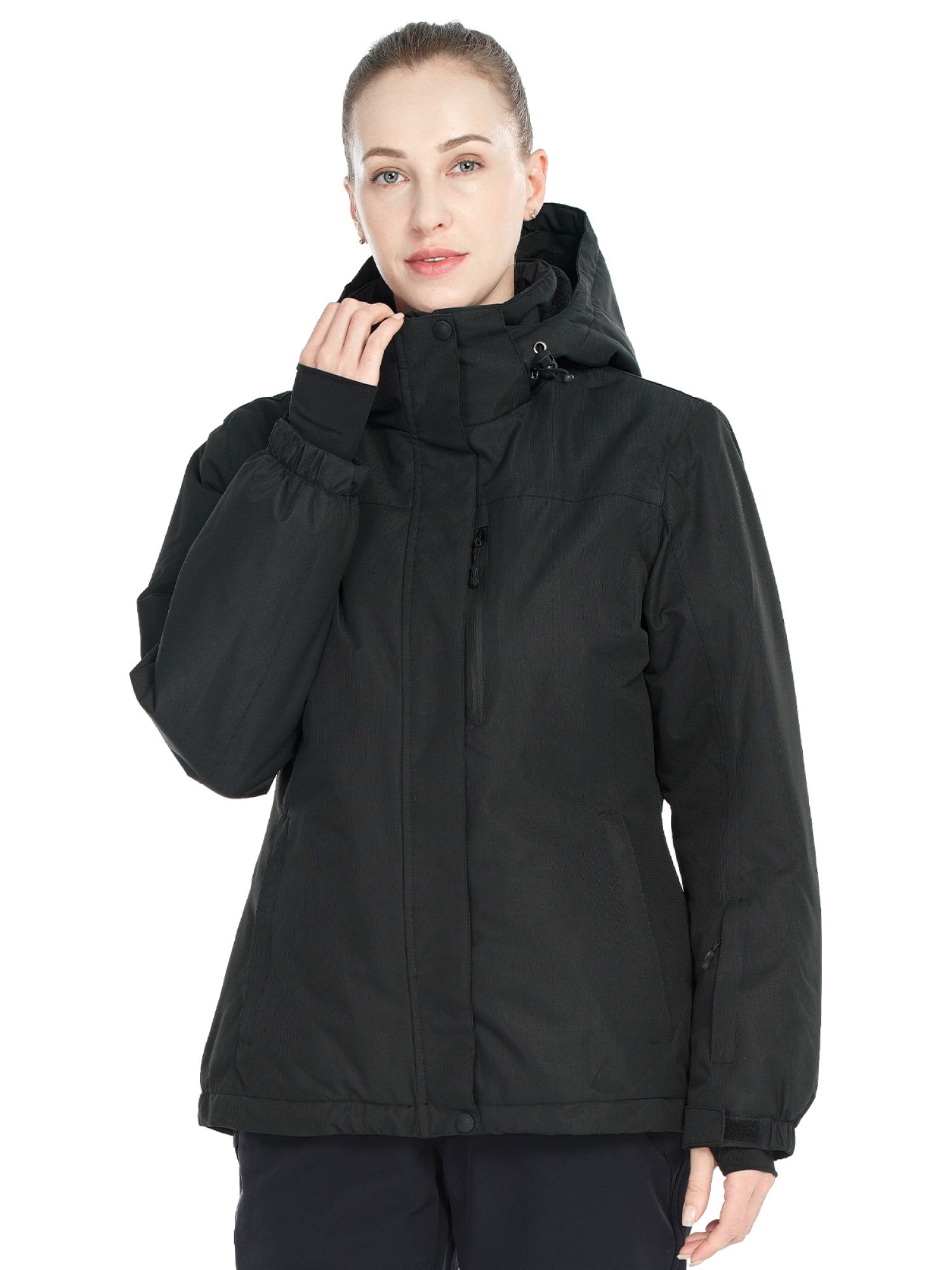 FREE SOLDIER Boys Girls Waterproof Ski Jacket Fleece Lined Warm Winter Snow Coat Kids Winter Jacket with Detachable Hood 