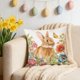thumbnail image 4 of Fundas de almohada decorativas con diseño de conejos de Pascua, para sofá, hogar, decoración de Pascua, funda de almohada de lino., 4 of 6
