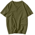 thumbnail image 2 of YDLCAFD Chemise Décontractée en Coton et Lin pour Hommes, Cardigan à Manches Courtes, Col en V, 2 of 5