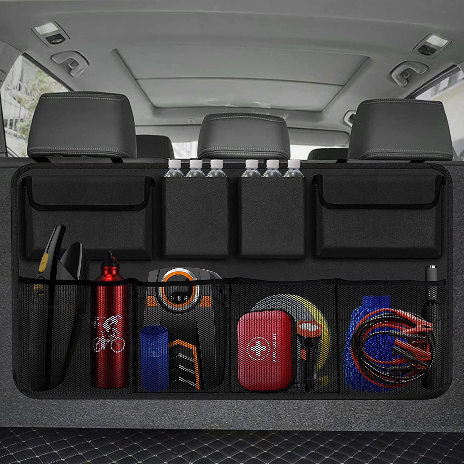 Car Trunk Organizer, Backseat Hanging Organizer with Large Storage Bag -Trunk  Organizer for SUV,Truck,Van -Your Space Saving Expert
