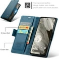 thumbnail image 3 of for Google Pixel 8 Case, [RFID Blocking] PU Leather Wallet Flip Folio Case with Card Holder Kickstand Shockproof Phone Cover for Google Pixel 8 (Blue), 3 of 18