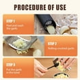 thumbnail image 4 of 2026 Upgrade Stainless Steel Garlic Press Rocker, Heavy Duty Garlic Mincer Chopper with Peeler & Cleaning Brush, 4 of 9