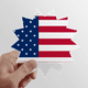 thumbnail image 1 of Mapa de franjas en forma de estrellas de la bandera de Kansas USA Calcomanías solares de vinilo, 1 of 3