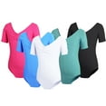 thumbnail image 2 of YTDSCS 3-11T Dance Outfits for Girls//Kids Teen Short Sleeve Leotards for Girls//Girls Dance Costume/Little Big Girls Dance Outfits/, 2 of 9