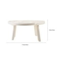 thumbnail image 3 of HLONK11 .81” Table de Pique-Nique Ronde Pliante en Plastique Blanche, 3 of 6