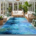 Blue Cyan Bubbles Washable Area Rug 3 x 5 ft Abstract Nature Dreamy ...