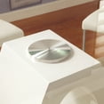 thumbnail image 3 of Furniture of America Janus Round Glass Top Counter Dining Table, White, 3 of 6