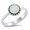 White, variant on Round Blue Simulated Opal Beaded Sunflower Ring Sterling Silver Size 6