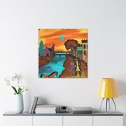 Frontier Town Scene - Canvas