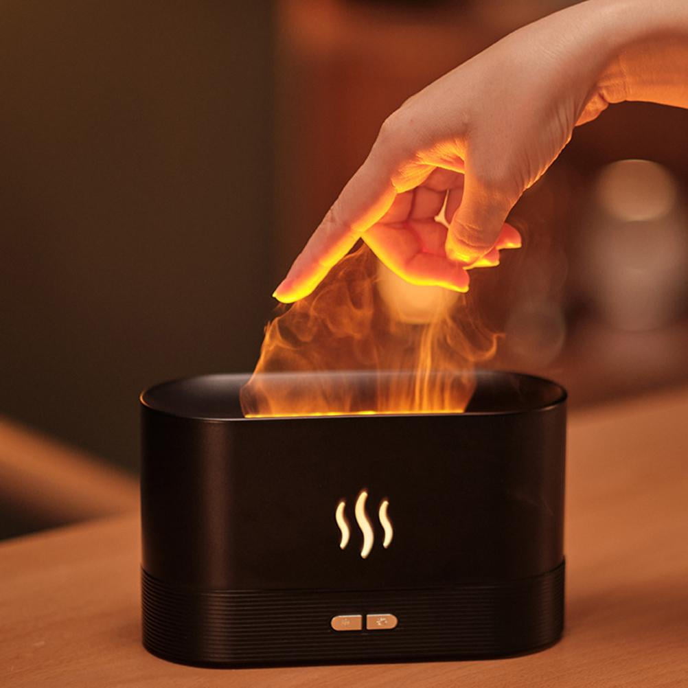 BSMEAN Simulation Flame Aromatherapy Machine Home 3D Flame Humidifier Black  As Shown - Walmart.com