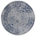 thumbnail image 2 of SAFAVIEH Adirondack Wyatt Traditional Distressed Area Rug, Grey/Navy, 8' x 8' Round - Transitional Modern Design, Grey & Navy, Ideal for Living Room, Bedroom, Dining Space, 2 of 9