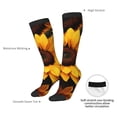 thumbnail image 3 of Daiia Sports Socks Vibrant Sunflower Blooms Printed Novelty Crew Socks for Men Women Knee High Socks Cotton Socks Soft & Breathable Support Unisex Socks, 3 of 9