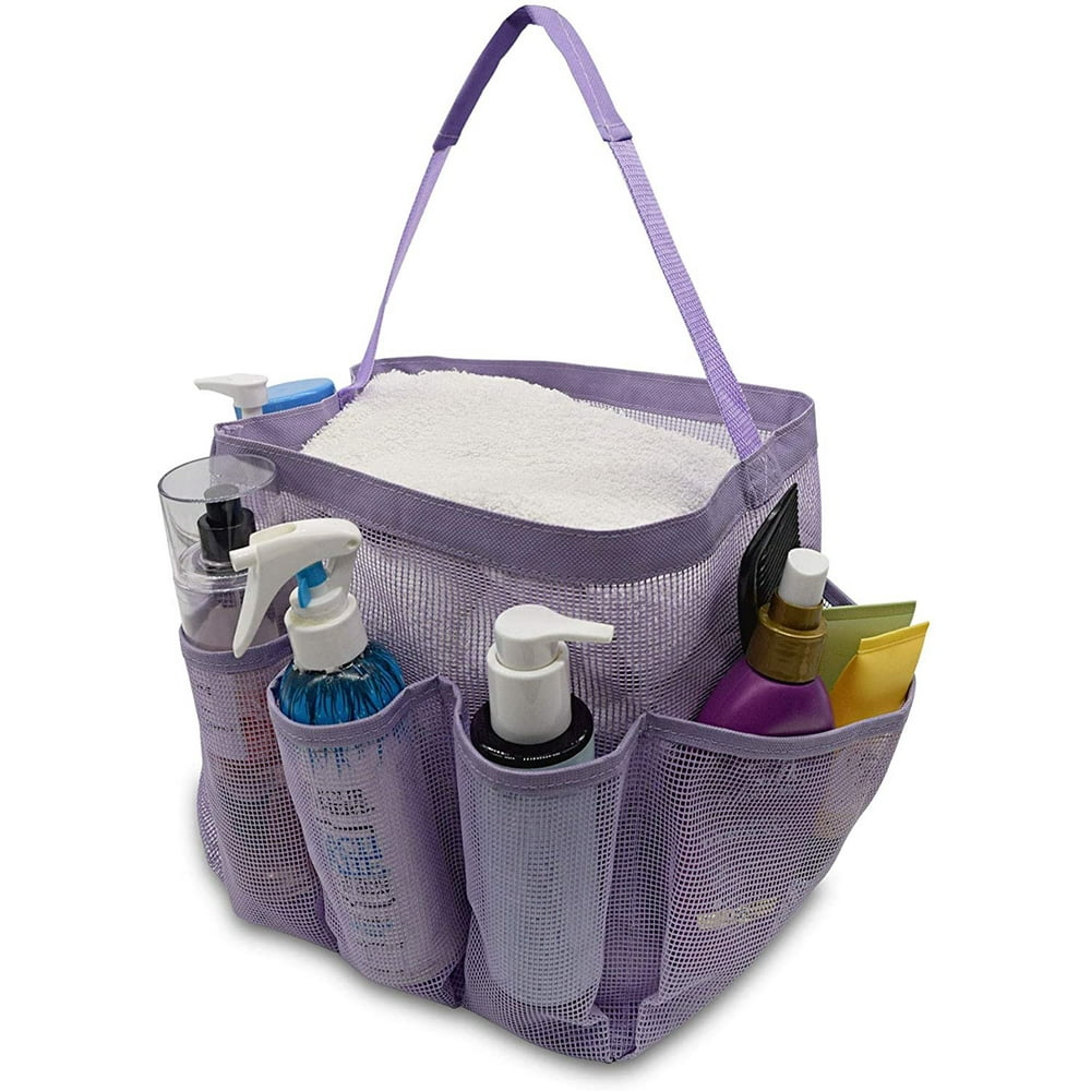 Lavender Mesh Shower Caddy W/ 8 Storage Compartments