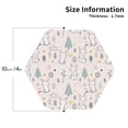 thumbnail image 2 of Honeii Rabbit Forest print Leather Coaster Set of 4, ideal for safeguarding your furniture from drinks spills and effortless cleanup-Hexagon, 2 of 6