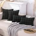 thumbnail image 6 of Black Boho Plaid Lumbar Pillow Covers 12x20 Set of 2, Black and White Woven Checkered Decorative Throw Pillows 12 x 20, Modern Farmhouse Decor for Living Room Couch and Bed, 6 of 6