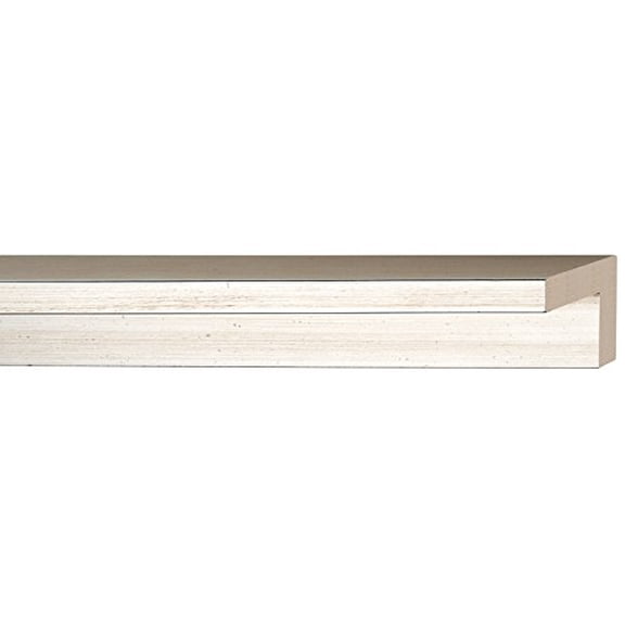 Canvas Floater Frame Moulding (Wood) 18Ft Bundle - Contemporary Silver Finish - 1.75" Width - 1