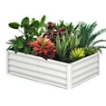 thumbnail image 1 of Galvanized Raised Garden Bed,Outdoor Outdoor Planter Boxes with Open Base  with Safety Edge and Glove, Elevated Rectangular Planting Bed for Vegetables Flowers Ground Planter, 1 of 9