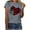 Gray, variant on My Order Ladies Valentine Short Sleeve Round Neck Shirt Romantic Fashionable Tops My Items