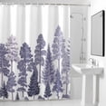 thumbnail image 4 of Pine Tree Fabric Shower Curtain Forest Tree Washable Shower Curtains for Bathroom, Waterproof Bath Curtain with Hooks Home Decor 72x84in, 4 of 8
