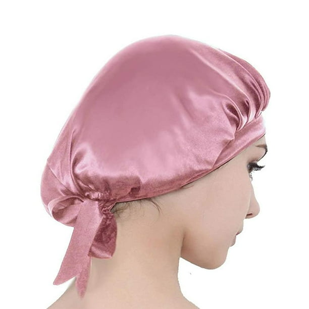 Xingzhi Lace-up Mulberry Silk Hat Home Sleeping Cap Elastic