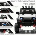 thumbnail image 6 of CASEMIOL 24V Kids Ride On Car Truck w/ Remote Control & 2 Seater, 400W Electric Battery Powered Ride on Toys w/ Spring Suspension, 2 Speeds, Bluetooth, MP3, LED Lights Gift for Girl Boy,White, 6 of 15