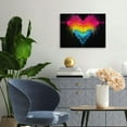 thumbnail image 3 of JRXY LGBT Poster Rainbow Heart Equality Campaign Happy Pride Month Painting On Canvas Wall Art Poster Scroll Picture Print Living Room Walls Decor Home Posters 16x12inch, 3 of 6