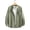 Army Green, variant on Men's Chest Pocket Oversized Mandarin Collar Long Sleeve Shirt, Loose Fit Top, Daily Street Outdoor Ethnic Style Leisure Wear Brown L