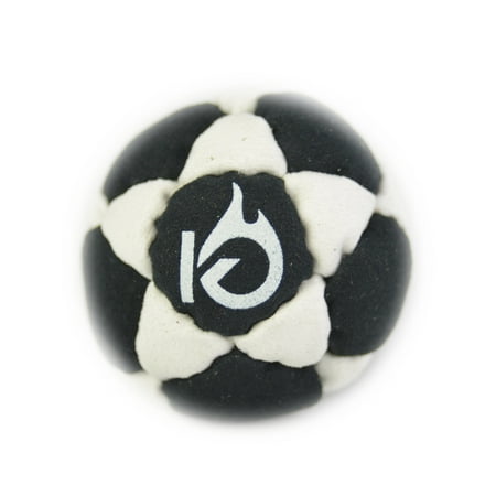 Leather Hacky Sack - KickFire Classics StarSacks Aquila Black and White 32 Panel Sand Filled Leather Hacky Sack