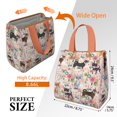 thumbnail image 3 of Chihuahua and Pioneer Flower Insulated Lunch Bag for Women & Adults,Large Portable Soft Cooler Lunch Bag,Thermal Food Storage Tote with Pearl Cotton,8.66L,8.75x5.75x9.5 Inch, 3 of 6