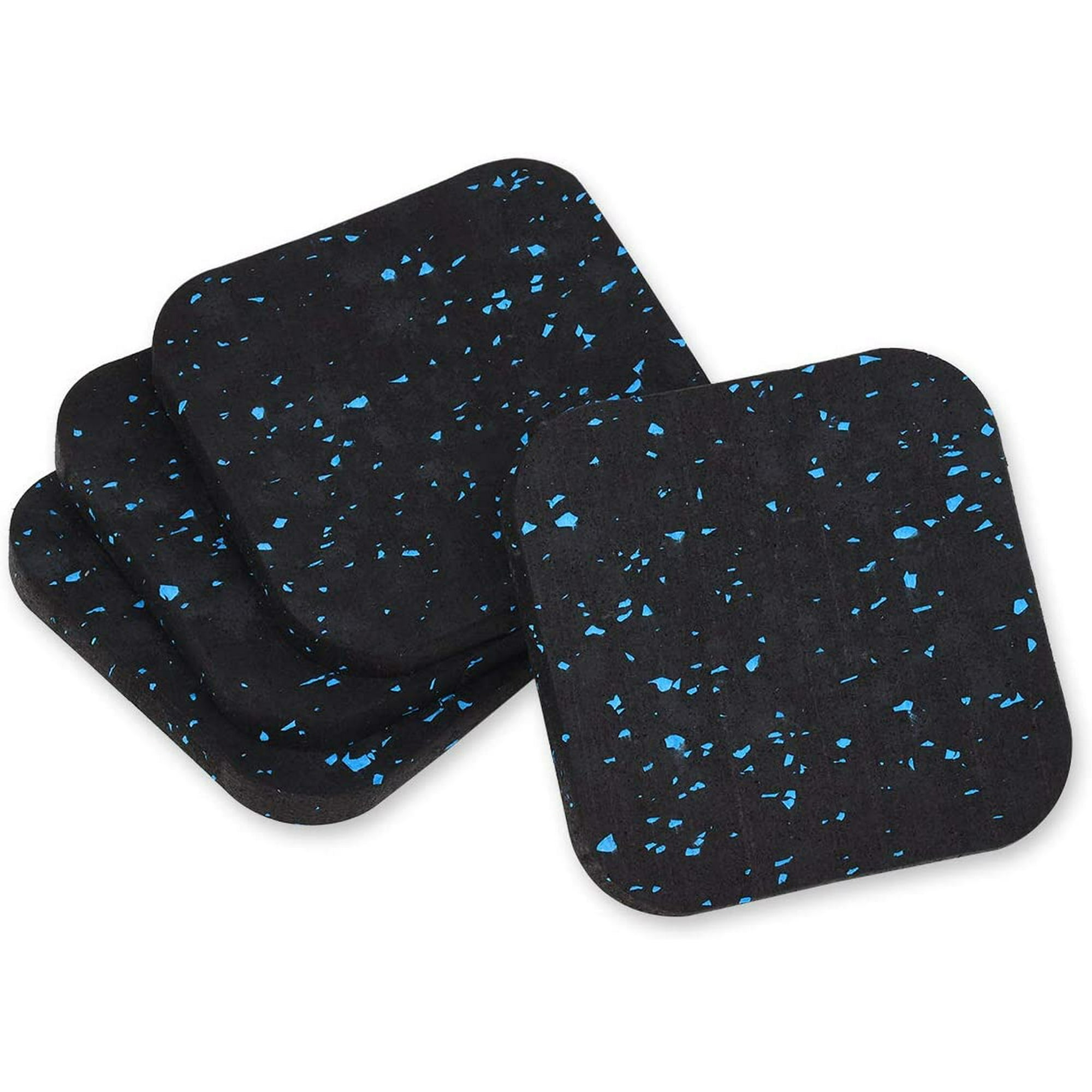 Treadmill Mat 4 Pieces Exercise Equipment Mats Shock Absorbing Rubber Treadmill Pads for Carpet or Floor Protection Walmart