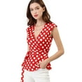 thumbnail image 2 of INSPIRE CHIC Top Sin Mangas Con Cuello En V Sin Mangas Para Mujer rojo M, 2 of 6
