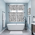 thumbnail image 4 of Gray Oceans Starfish Kitchen Curtains Valances and Tiers Set of 3 Shell Marine Life Nautical Modern Style Retro Tier Curtains and Valance with Rod Pocket for Small Windows, 27.5"x36", 4 of 9