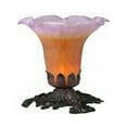thumbnail image 2 of Meyda Lighting 8"H Amber/Purple Tiffany Pond Lily Accent Lamp, 2 of 2