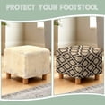 thumbnail image 6 of SCRAWLGOD Tribal Diamond Plaid Print Black Beige Ottoman Cover, Scratch Resistant Cube Ottoman Sofa Cover with Non Slip Bottom Soft Foot Stool Protection Universal Fit for Most Footrest Sofa, 6 of 7