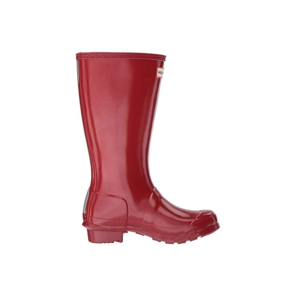 Hunter Girls Original Gloss Rain Boot, Military Red,2 M US