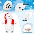 thumbnail image 6 of BRINJOY Large Polar Bear Stuffed Animal, 23" Bear Plush Toy w/Christmas Hat, Vest, Backpack, Sticker&Door Hanger, Big Cuddly Lifelike White Bear, Decor, Gift for Kids Boys Girls Age 3+, 6 of 8
