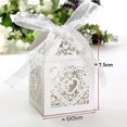 thumbnail image 3 of 150pcs Heart Love Candy Gift Box With Ribbon Wedding Party Baby Shower Favor, 3 of 5