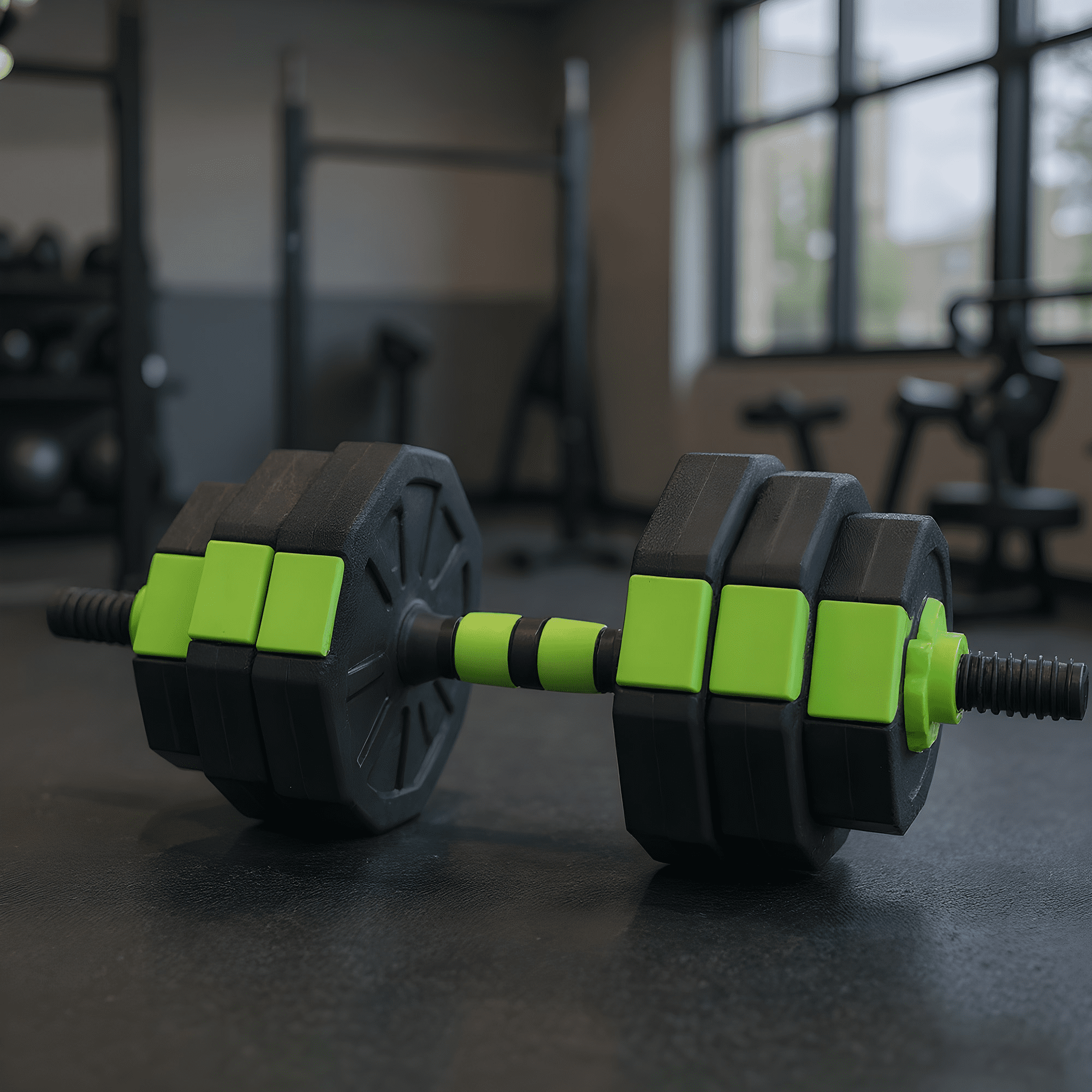 4-in-1 Adjustable Dumbbell Set 44 lbs – Multi-Functional Home Gym Weights with Dumbbell, Barbell, Kettlebell & Push-Up Stand – Octagonal Head – Strength Training Equipment for Men & Women